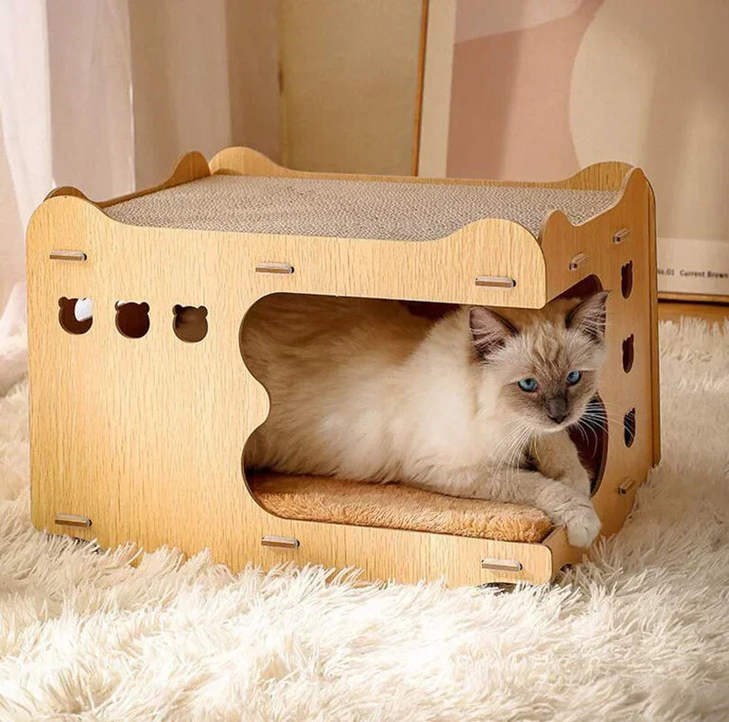 Cat Scratcher Board & Bed - Indoor Pet Furniture