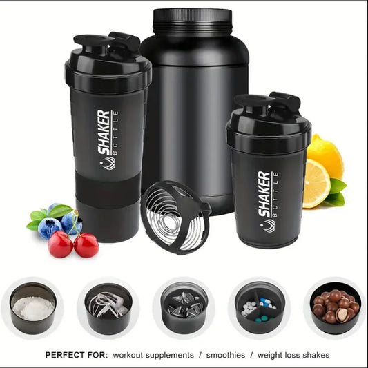 Shaker Bottle With Power Container 2