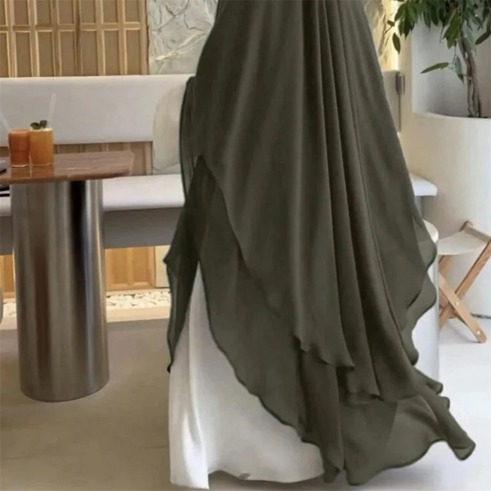 Extra Long Khimar Plain Chiffon