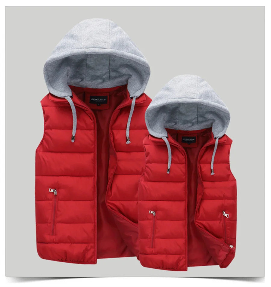 Hooded Padded Vest - Spring/Autumn