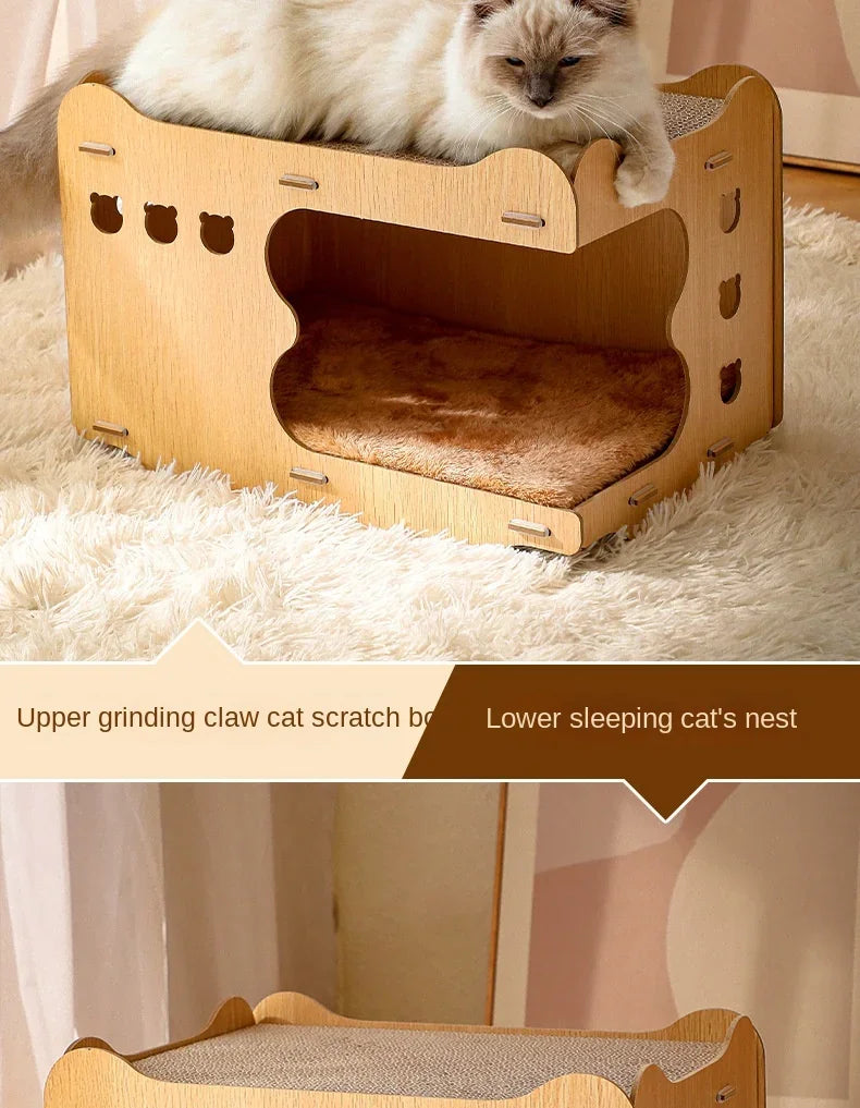 Cat Scratcher Board & Bed - Indoor Pet Furniture