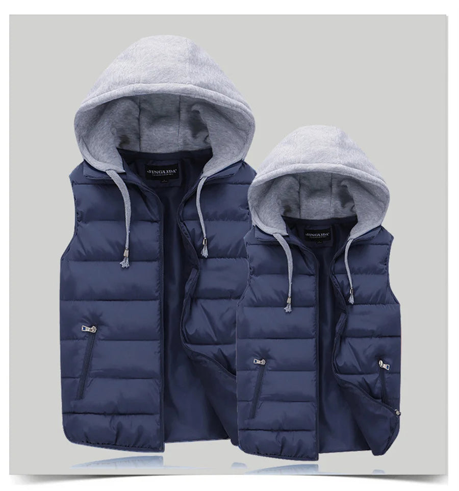 Hooded Padded Vest - Spring/Autumn