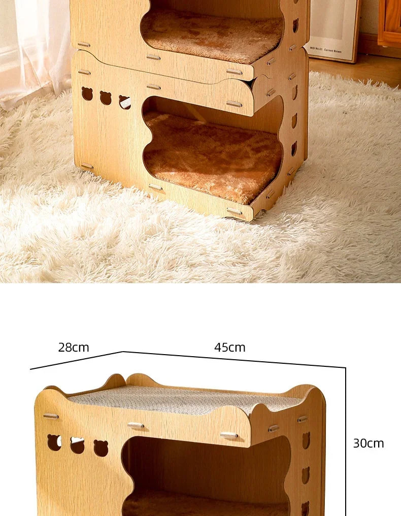 Cat Scratcher Board & Bed - Indoor Pet Furniture