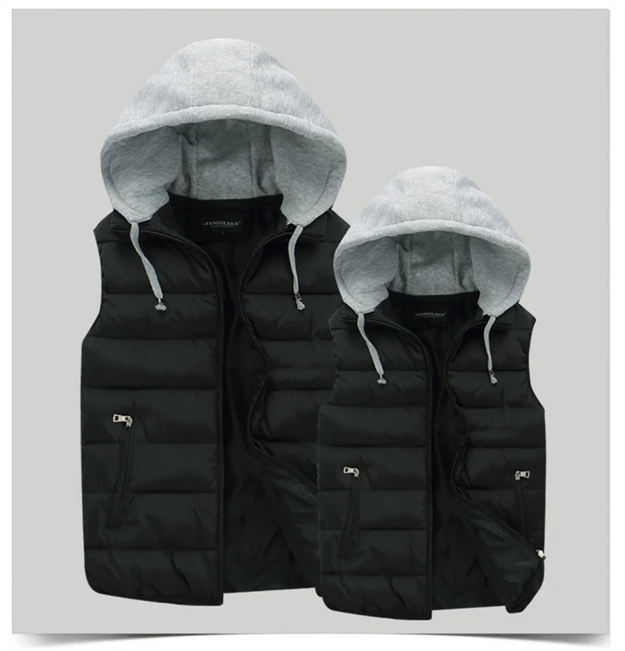 Hooded Padded Vest - Spring/Autumn