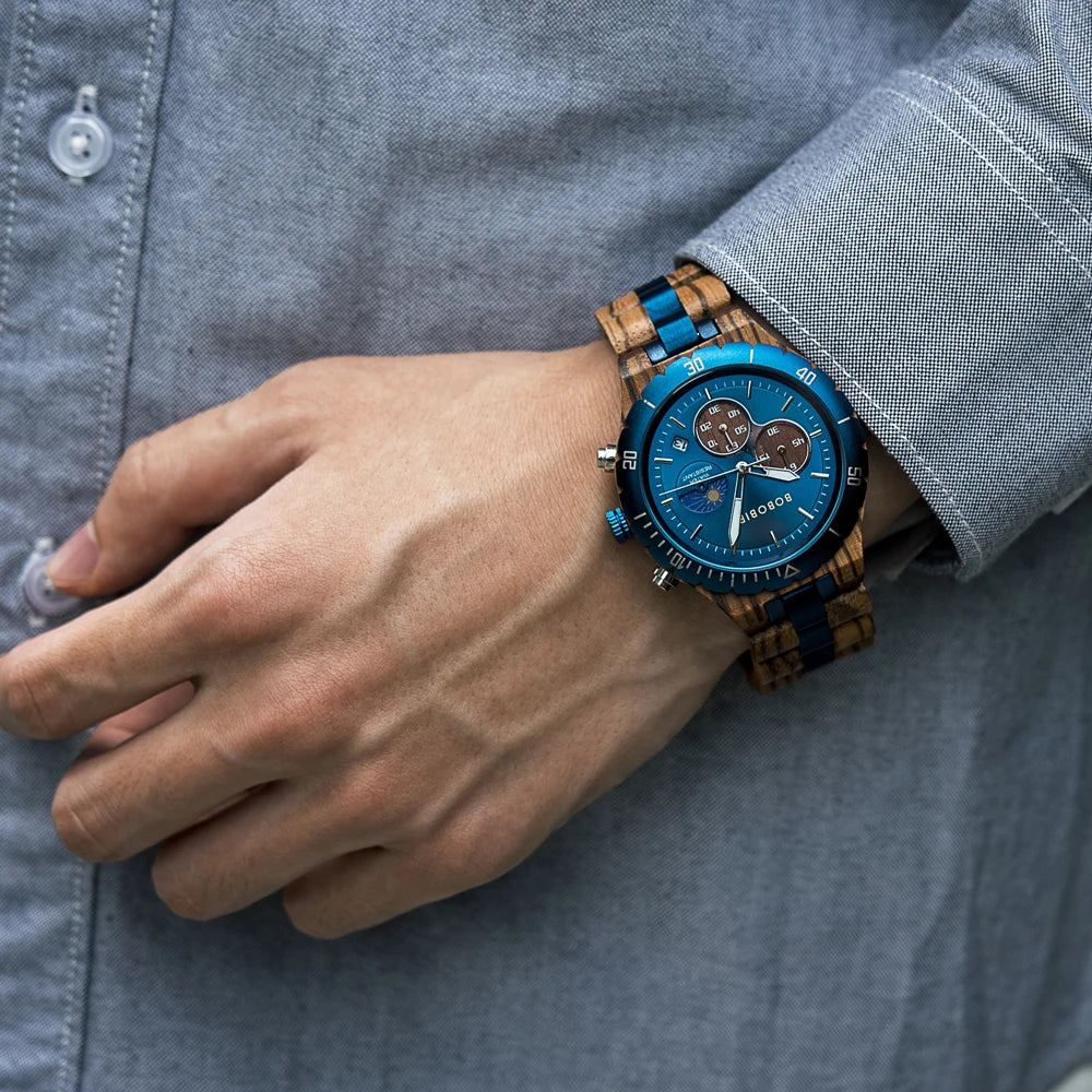 BOBO BIRD Luxe Wooden Chronograph Watch