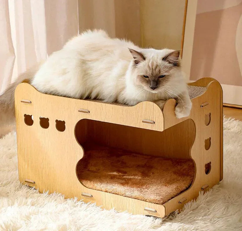 Cat Scratcher Board & Bed - Indoor Pet Furniture