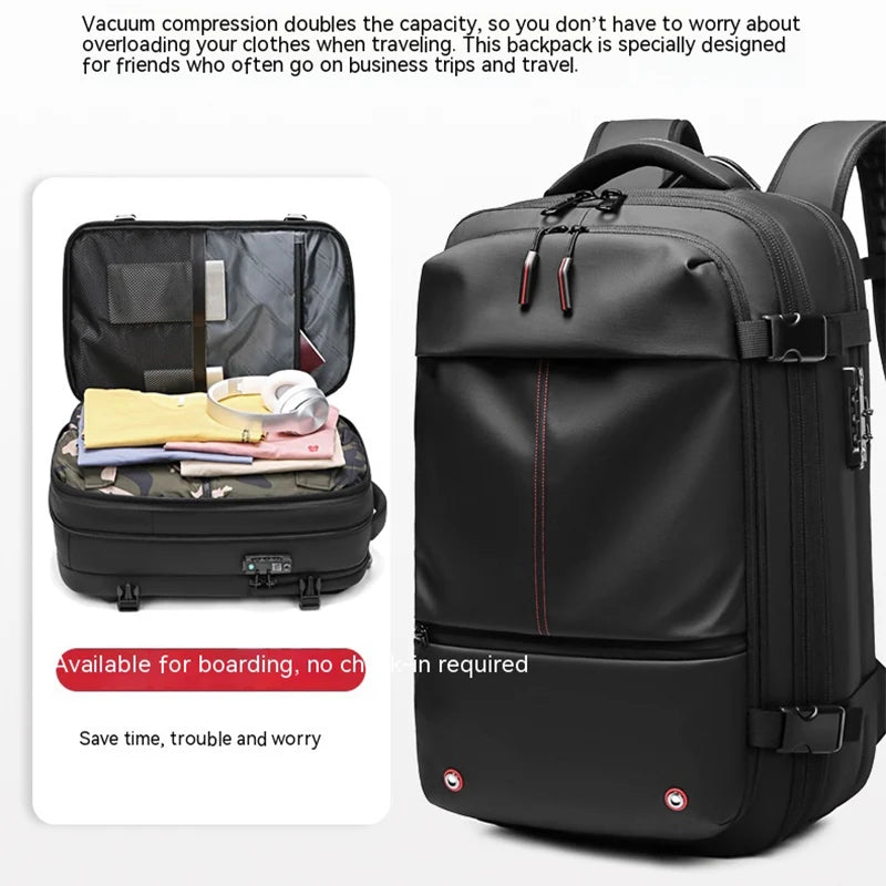 Versatile Travel Backpack – Stylish, Secure, and Expandable