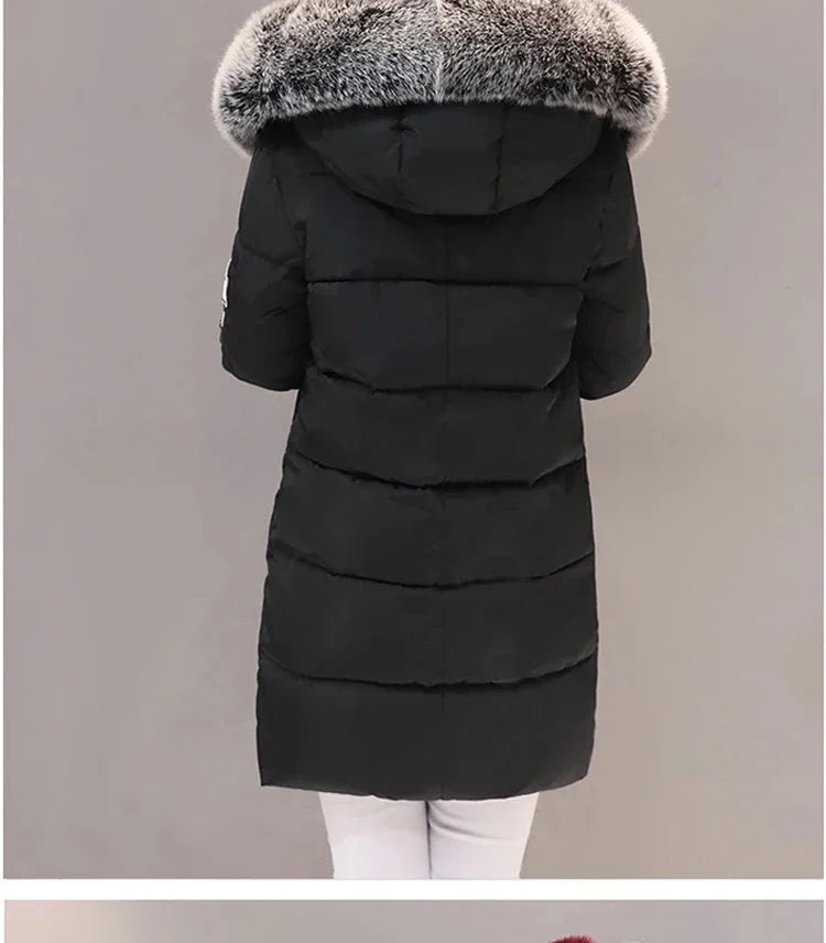 Slim-Fit Hooded Jacket with Feather Detail