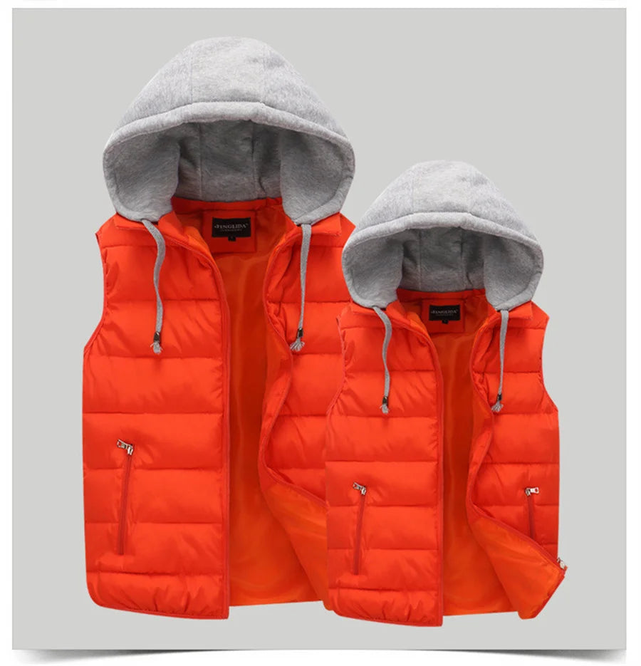 Hooded Padded Vest - Spring/Autumn