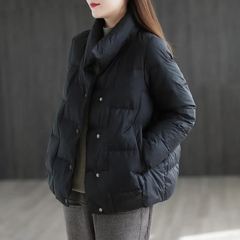 Women’s White Duck Down Short Jacket