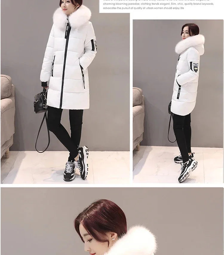 Slim-Fit Hooded Jacket with Feather Detail