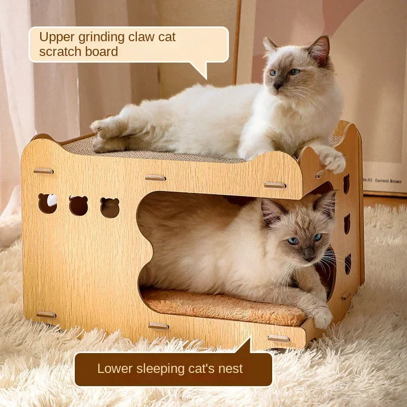 Cat Scratcher Board & Bed - Indoor Pet Furniture