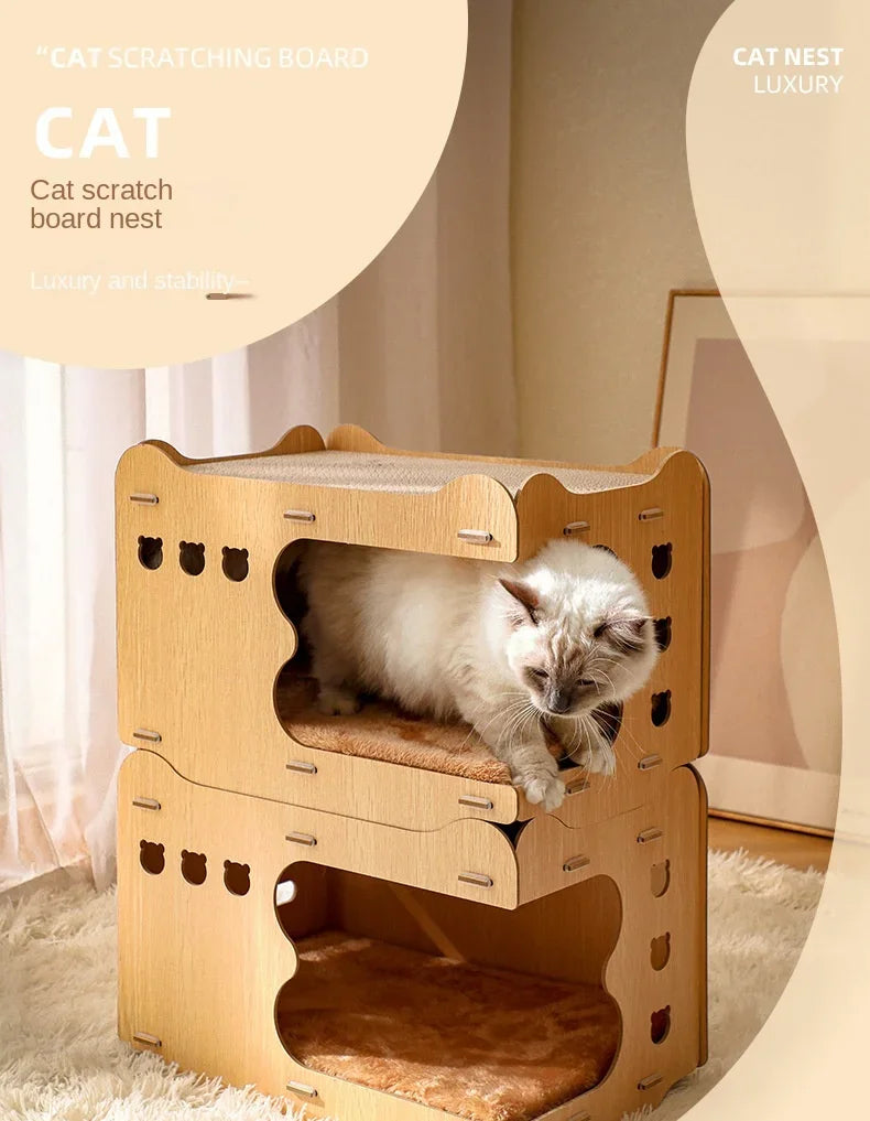 Cat Scratcher Board & Bed - Indoor Pet Furniture