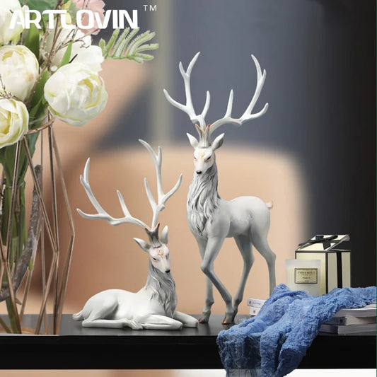 Opulent Reindeer Figurine