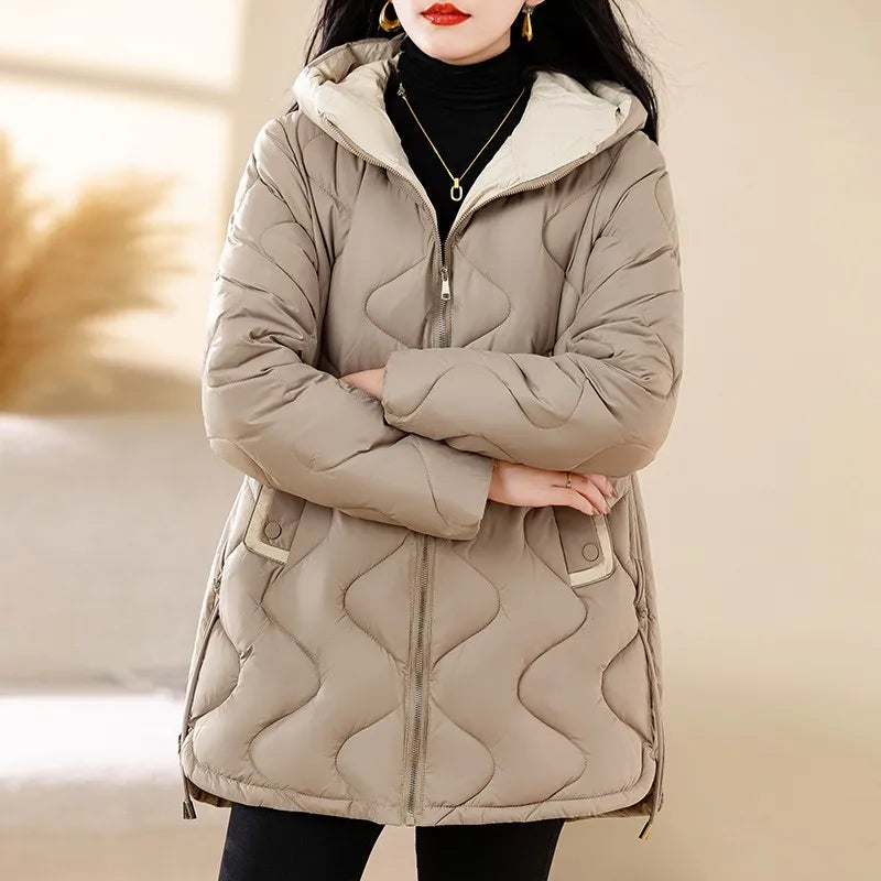 Cozy Women’s Hooded Down Parka for Autumn/Winter