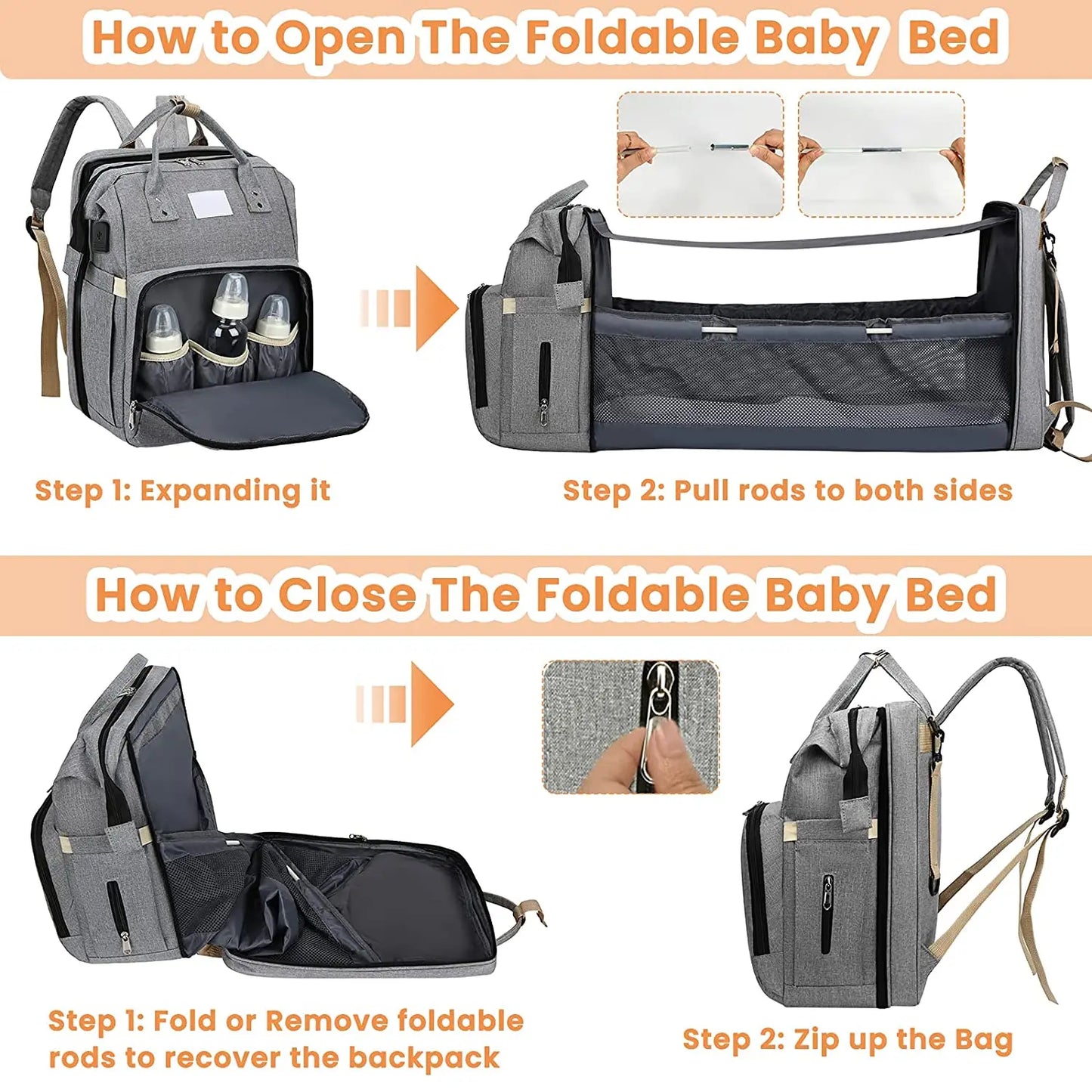 Stylish Baby Diaper Bag