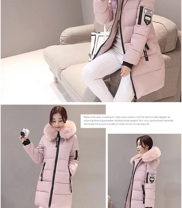 Slim-Fit Hooded Jacket with Feather Detail