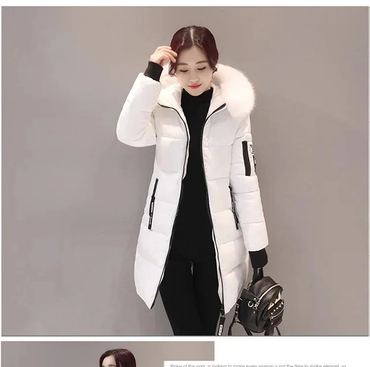 Slim-Fit Hooded Jacket with Feather Detail