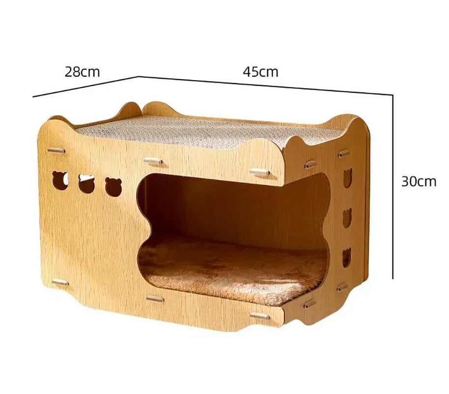 Cat Scratcher Board & Bed - Indoor Pet Furniture