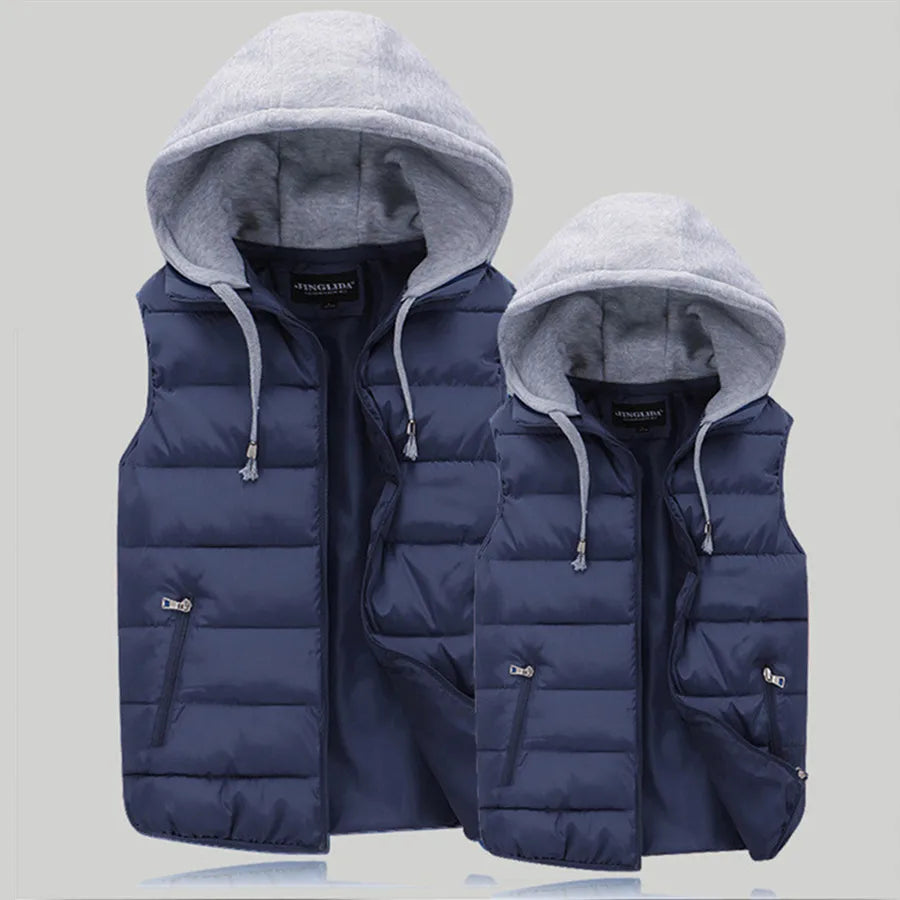 Hooded Padded Vest - Spring/Autumn