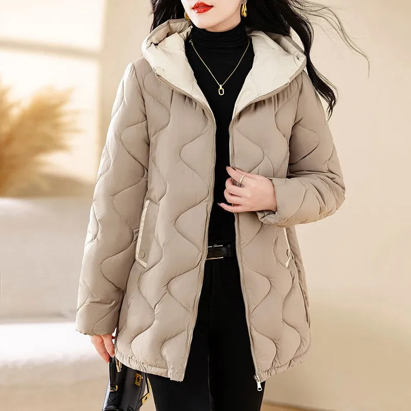 Cozy Women’s Hooded Down Parka for Autumn/Winter