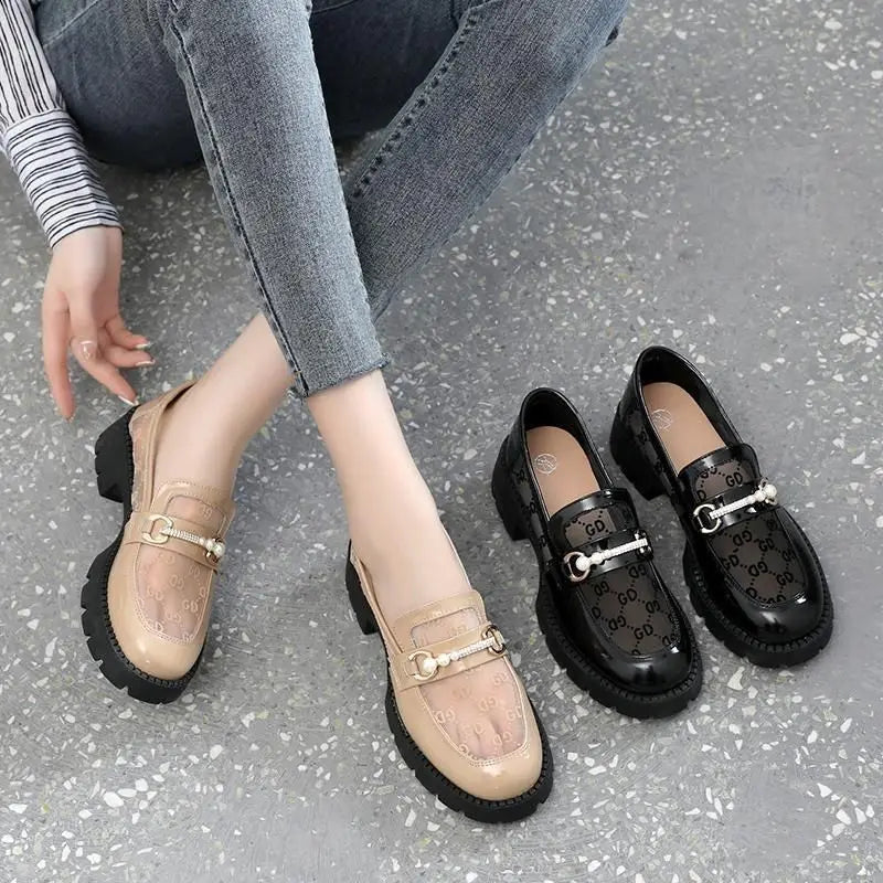 Chic and Elegant Ladies Summer Footwear Normal Leather