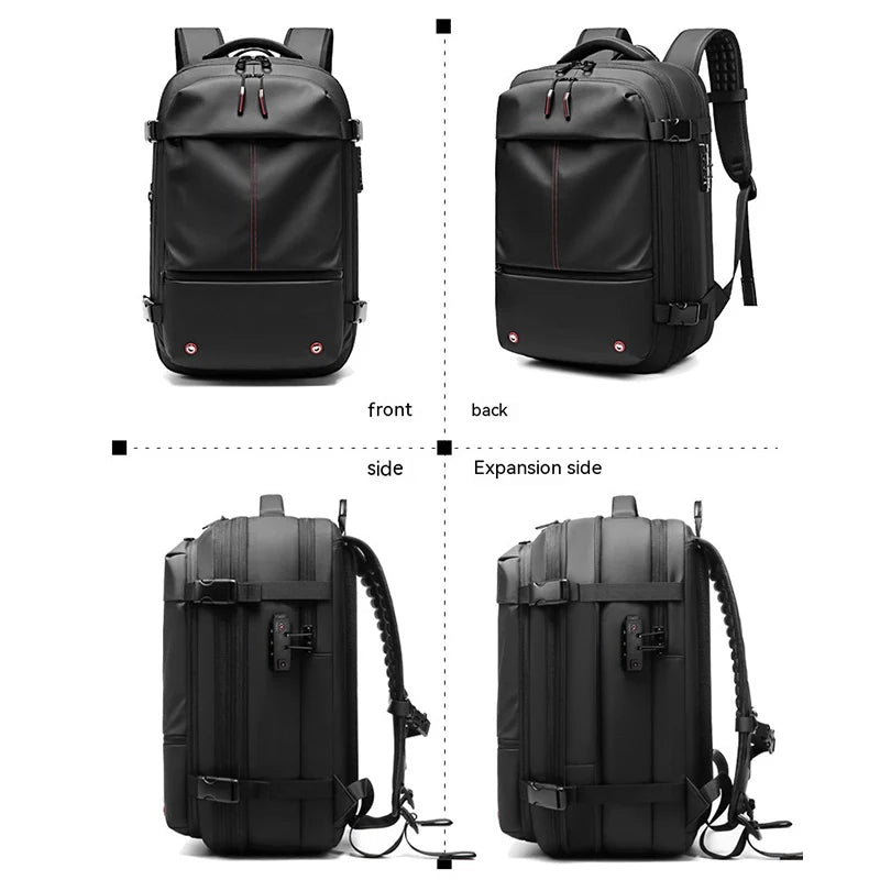 Versatile Travel Backpack – Stylish, Secure, and Expandable