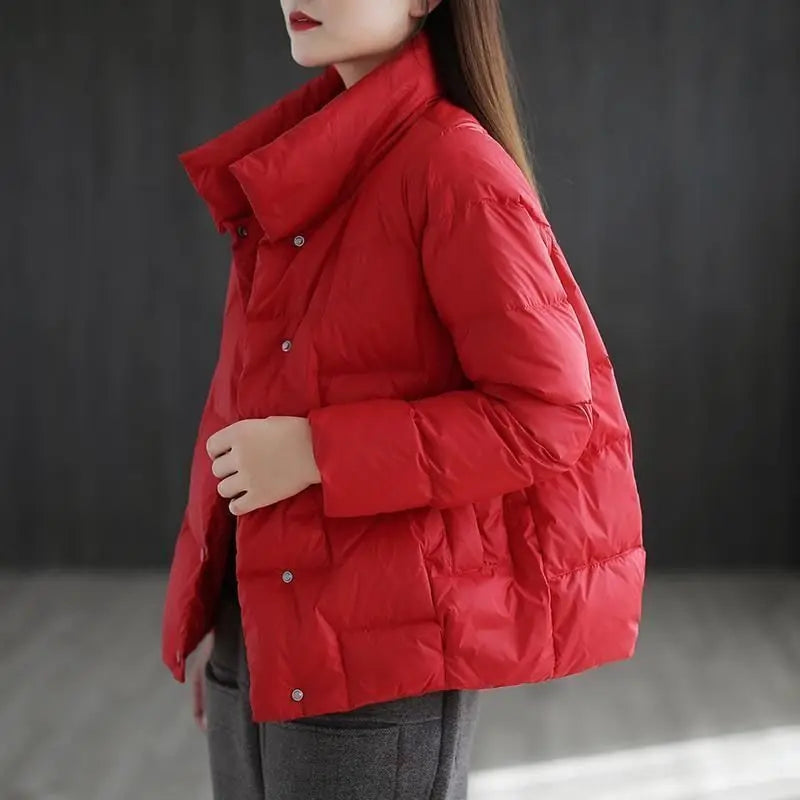 Women’s White Duck Down Short Jacket