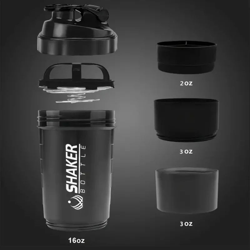 Shaker Bottle With Power Container 2